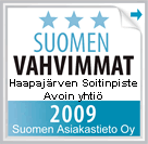 Haapaj�rven Soitinpiste kuuluu Suomen Vahvimpiin yrityksiin. Klikkaa t�st� ja lue lis��.